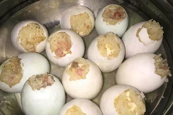 咸蛋腊肠糯米饭的做法图解4