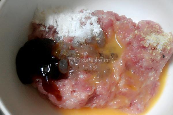 香菇蒸肉饼的做法图解2