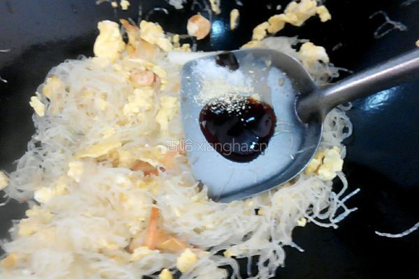 鸡蛋炒米线的做法图解8