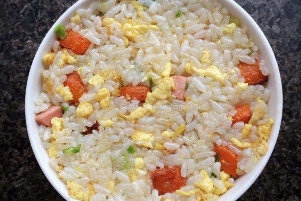 香肠胡萝卜蛋炒饭的做法图解10