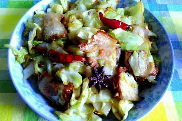 爆炒烧肉甘蓝菜的做法图解9