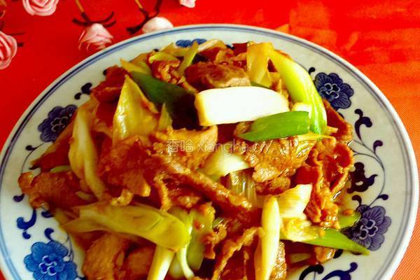 葱爆肉的做法图解8