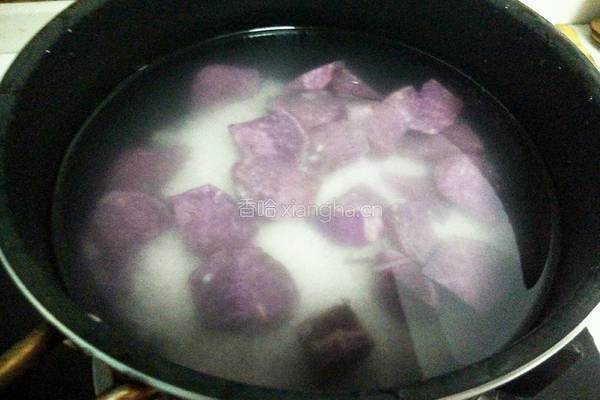 紫薯燕麦粥的做法图解3