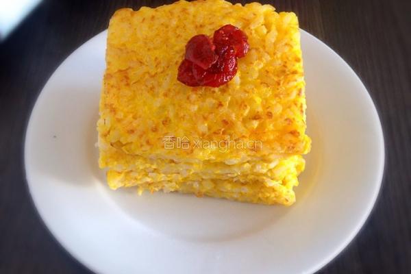 米饭鸡蛋饼的做法图解4