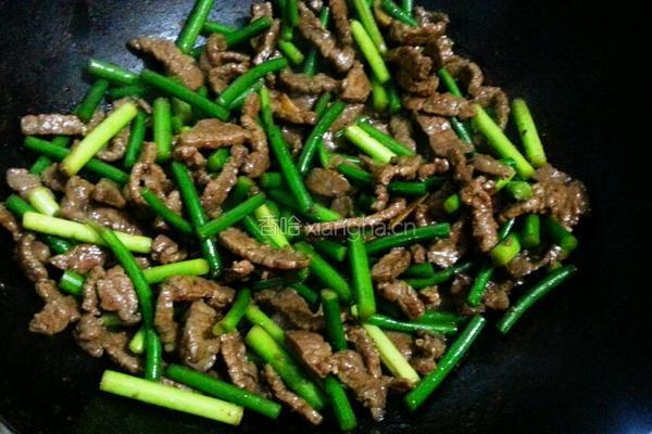 蒜苔炒牛肉的做法图解6