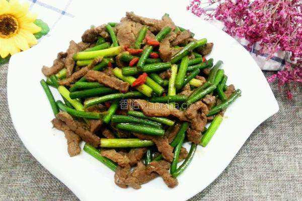 蒜苔炒牛肉的做法图解7