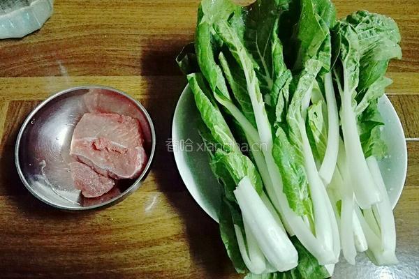 小白菜炒肉丝的做法图解2