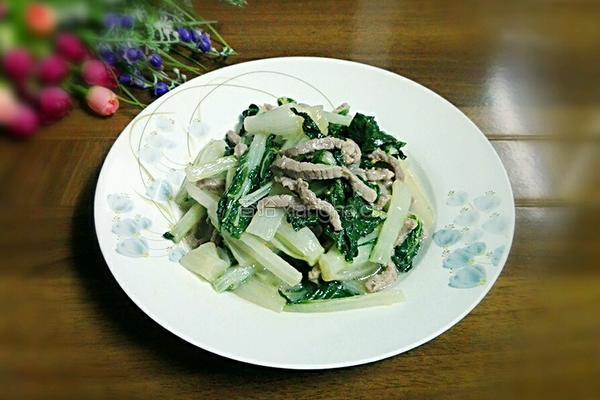 小白菜炒肉丝的做法图解10