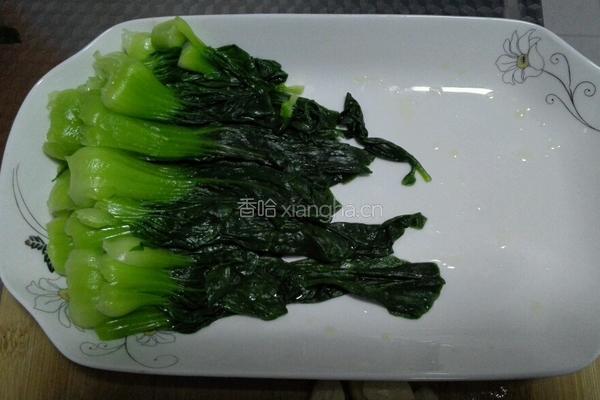 青菜炒香菇的做法图解3