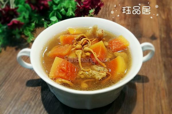 虫草花木瓜排骨汤的做法图解9