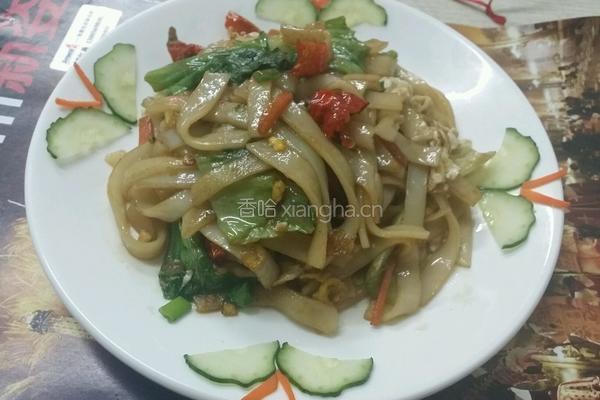 鸡蛋蔬菜炒河粉的做法图解4