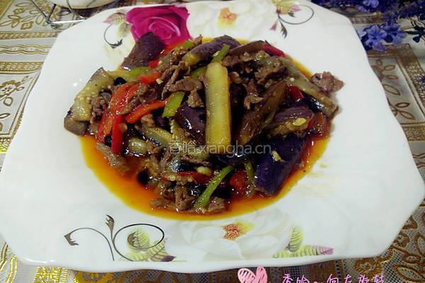 香辣茄子炒肉的做法图解9