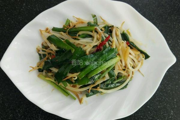 韭菜炒豆芽～家常菜的做法图解7