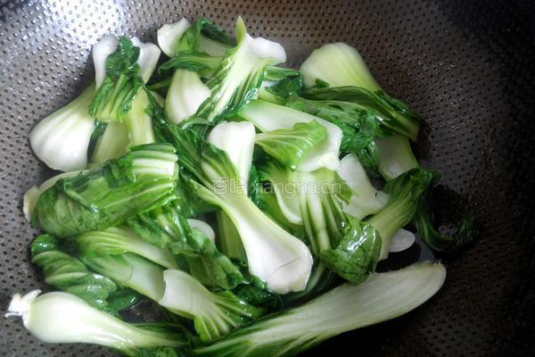 家常清炒油菜的做法图解5