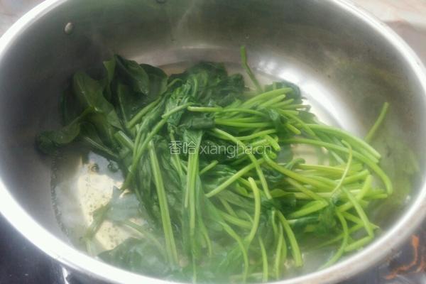 菠菜拌粉丝的做法图解2