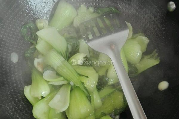 清炒油菜的做法图解9