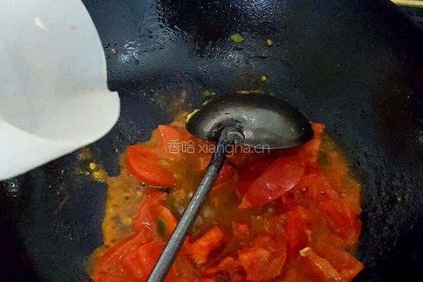 西红柿炒鸡蛋豌豆的做法图解8