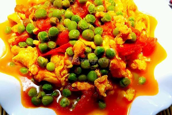 西红柿炒鸡蛋豌豆的做法图解12