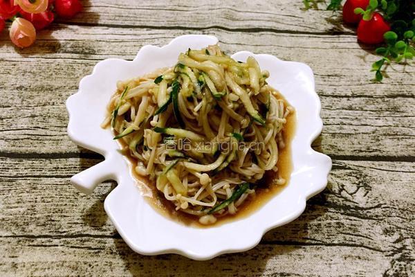 金针菇拌黄瓜的做法图解9