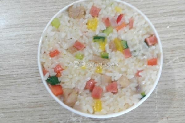 菠萝鸡肉炒饭的做法图解12