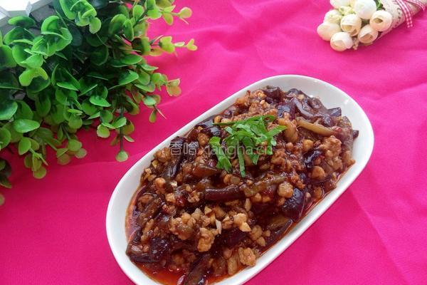 家常肉沫烧茄子的做法图解10