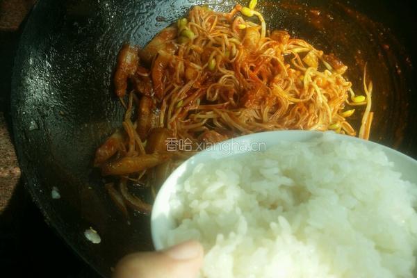 韩式五花肉炒饭的做法图解8