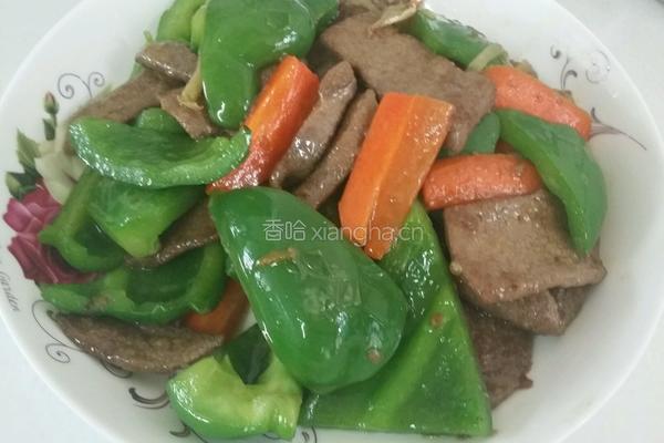 猪肝炒青椒的做法图解5