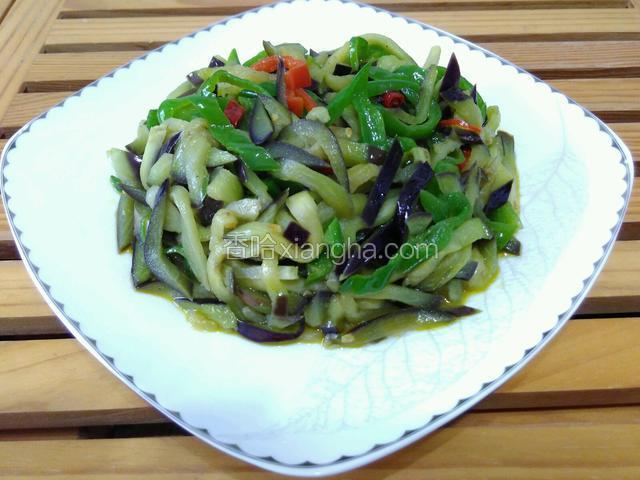 尖椒炒茄丝