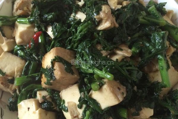 茼蒿菜炒臭豆腐的做法图解5