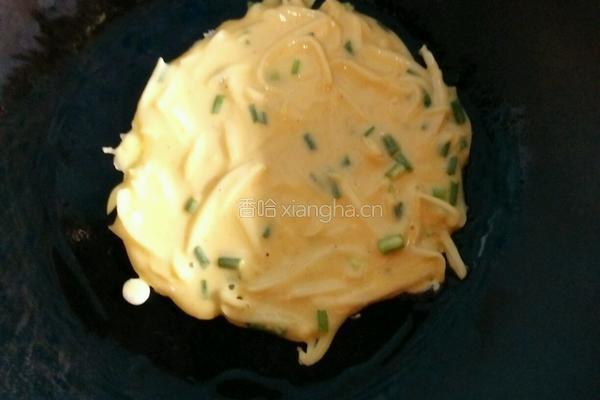 土豆丝鸡蛋饼的做法图解5