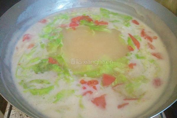 生菜鸡蛋汤的做法图解5