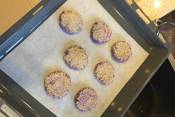紫薯芝麻饼的做法图解13