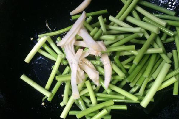 蒜苔炒肉片的做法图解6
