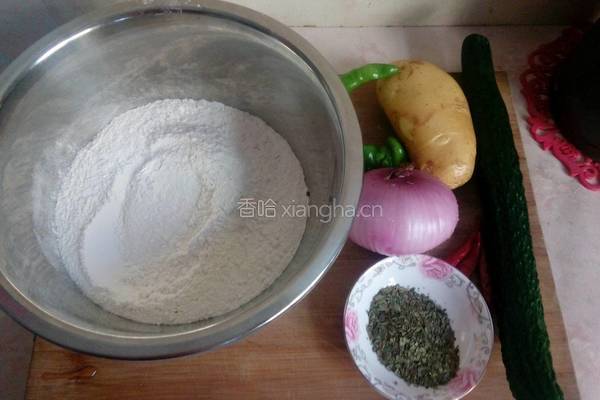 煎饼卷菜的做法图解1