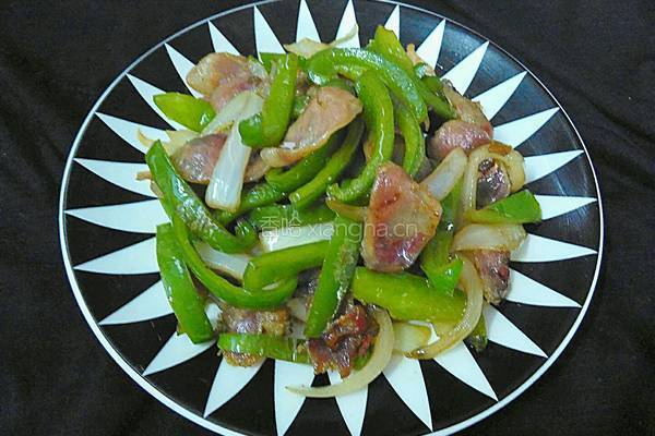 青椒炒腊肠的做法图解12