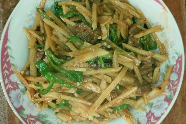 土豆丝炒肉的做法图解6