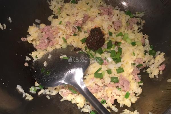 鸡蛋肉末炒饭的做法图解6
