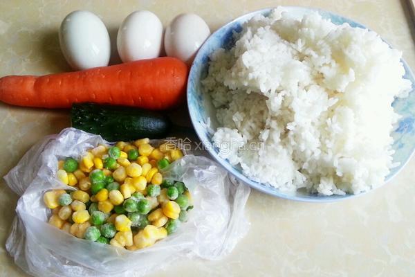 三色蛋炒饭的做法图解1