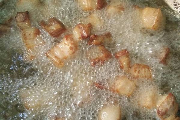 豆角红烧肉的做法图解3
