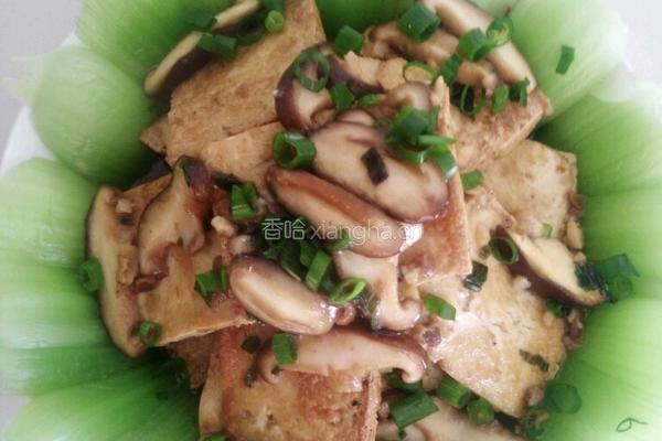 香菇油菜烧豆腐的做法图解12