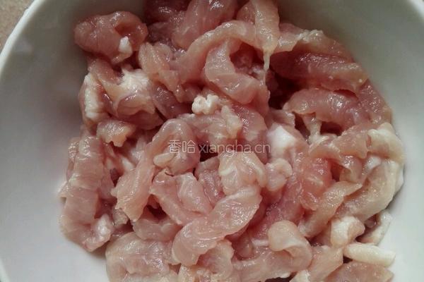 肉丝炒杏鲍菇的做法图解2