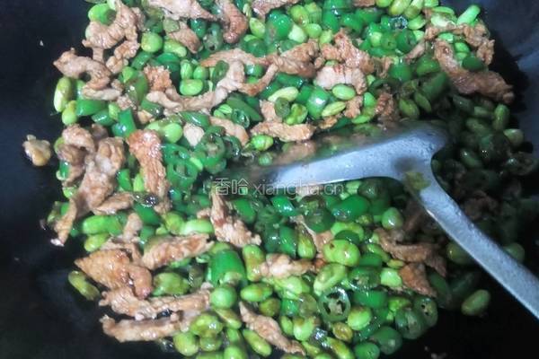毛豆炒肉的做法图解9