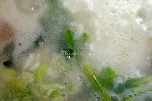 菠菜猪肝粥的做法图解10