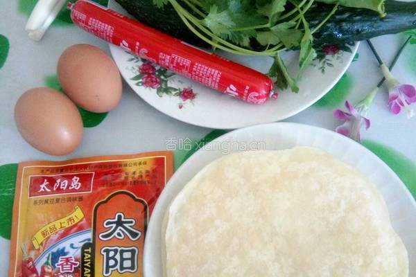 生菜火腿鸡蛋卷饼的做法图解5