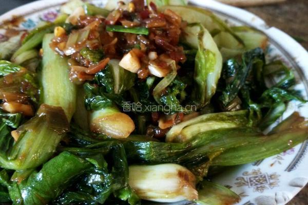 普宁豆酱炒小白菜的做法图解3