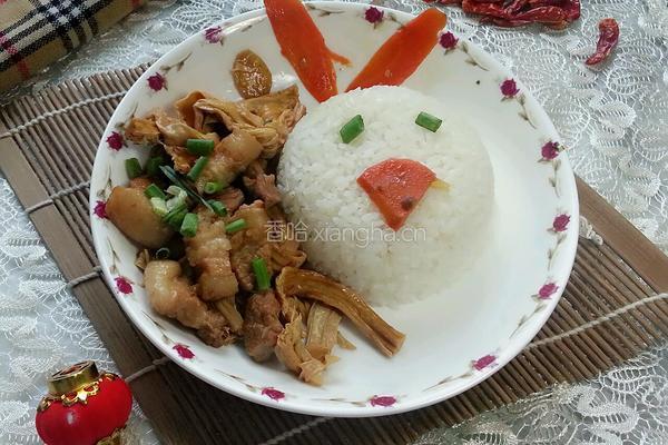 红烧肉焖饭的做法图解8