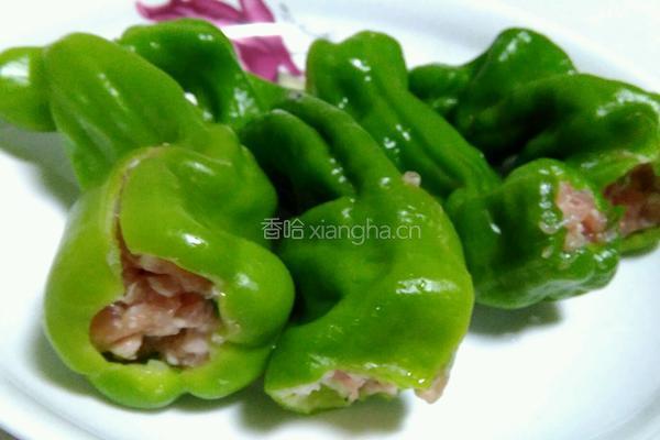 青椒塞肉的做法图解3