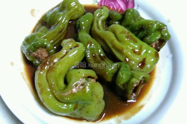青椒塞肉的做法图解6