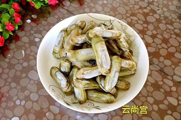 葱姜炒蛏子的做法图解3