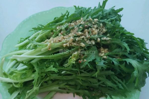 蒜汁麻酱拌苦菊的做法图解3